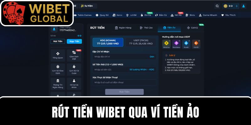 Hướng dẫn các bước rút tiền qua ví tiền ảo